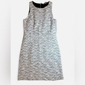 Loft Tweed Sleeveless Heathered Shift Dress Womens Size 6P